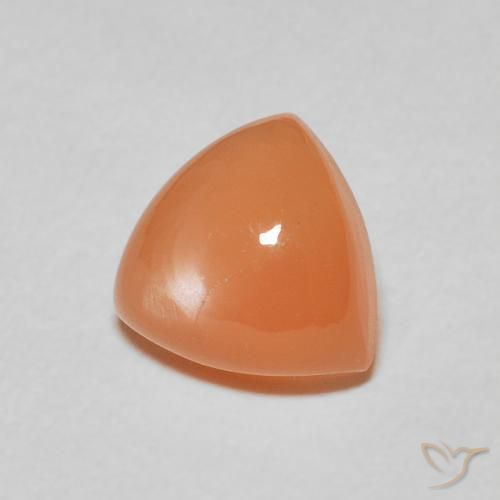 1.89 ct Orange Moonstone Stone, Natural Moonstone in Trillion Cabochon Shape for Sale