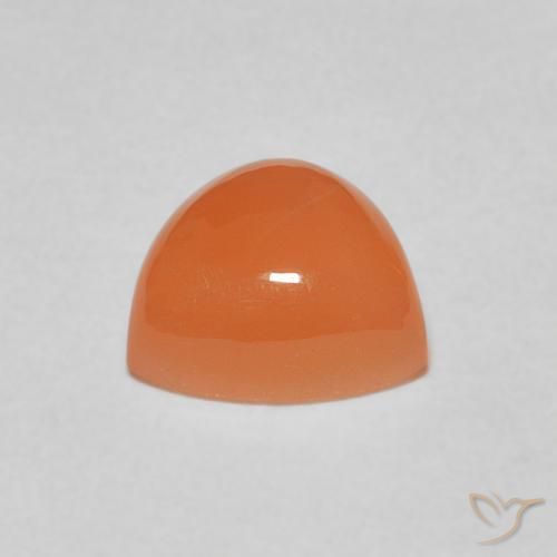 Moonstone Gemstone in 8 x 8 mm (calibrated) Size for Sale, Moonstone Stone in Light Reddish Orange Color