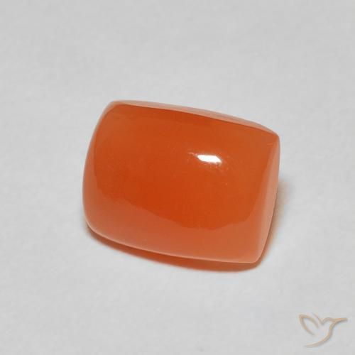 2.35 ct Orange Moonstone Stone, Natural Moonstone in Cushion Cabochon Shape for Sale