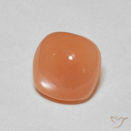 1.99 ct Orange Moonstone Stone, Natural Moonstone in Cushion Cabochon Shape for Sale
