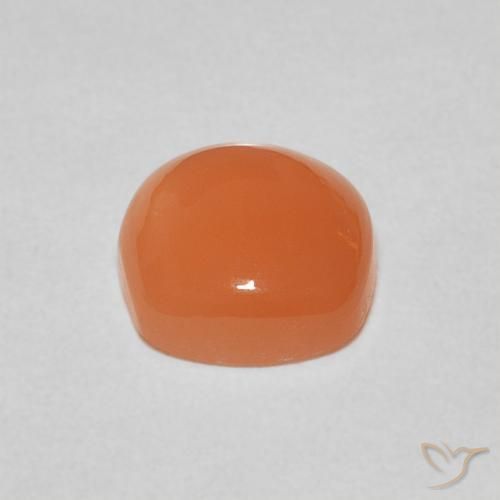 Moonstone Gemstone in 8 x 8 mm (calibrated) Size for Sale, Moonstone Stone in Light Reddish Orange Color