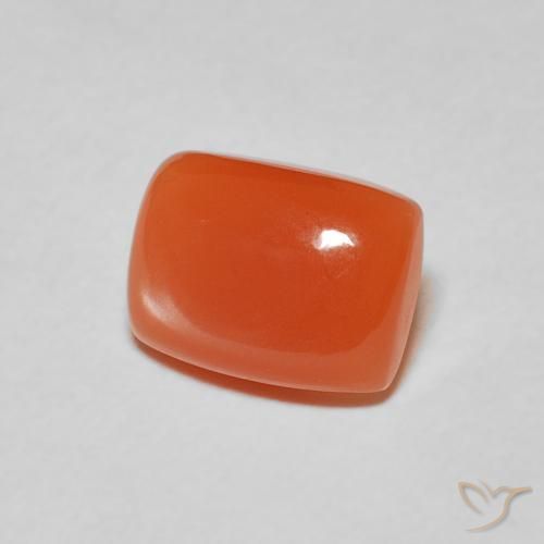 2.06 ct Orange Moonstone Stone, Natural Moonstone in Cushion Cabochon Shape for Sale