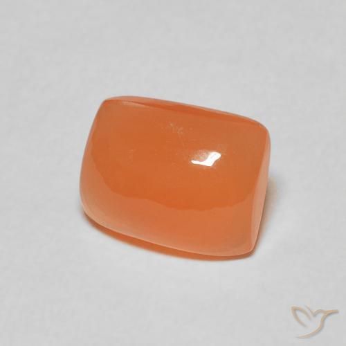 2.19 ct Orange Moonstone Stone, Natural Moonstone in Cushion Cabochon Shape for Sale