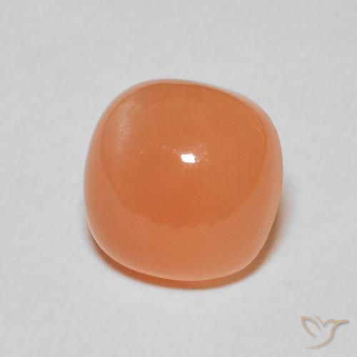 2.38 ct Orange Moonstone Stone, Natural Moonstone in Cushion Cabochon Shape for Sale