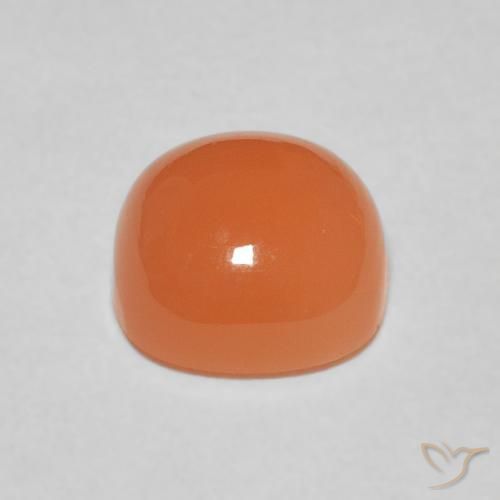 Moonstone Gemstone in 8 x 8 mm (calibrated) Size for Sale, Moonstone Stone in Light Reddish Orange Color