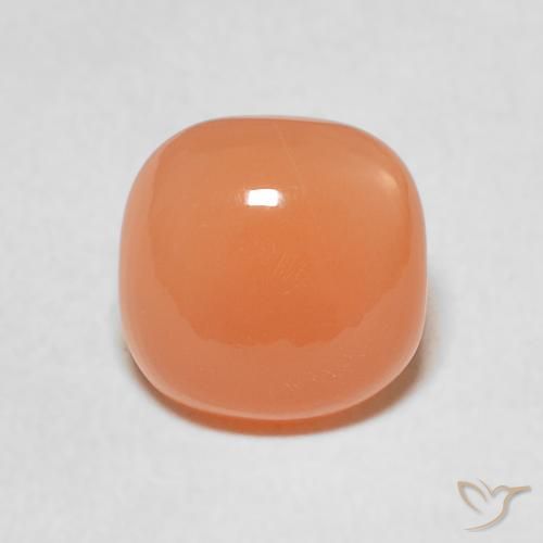 1.89ct Natural Light Reddish Orange Moonstone, Cushion, Translucent