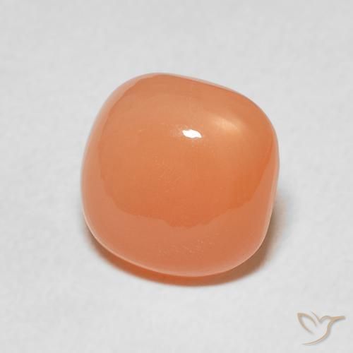 1.89 ct Orange Moonstone Stone, Natural Moonstone in Cushion Cabochon Shape for Sale