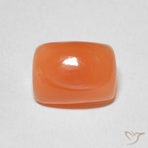 2.40ct Natural Reddish Orange Moonstone, Cushion, Translucent