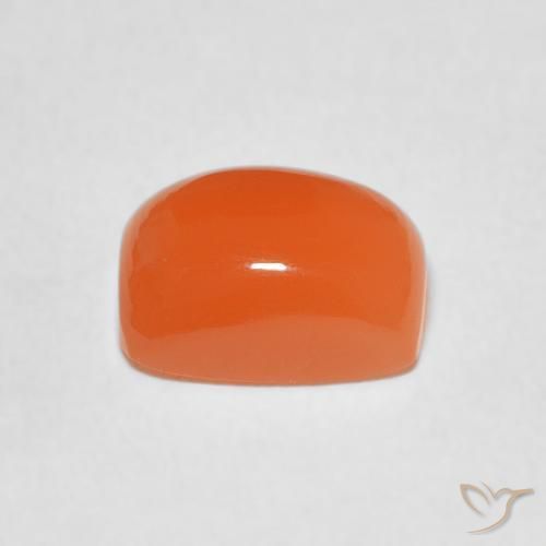 Moonstone Gemstone in 9 x 7 mm (calibrated) Size for Sale, Moonstone Stone in Reddish Orange Color