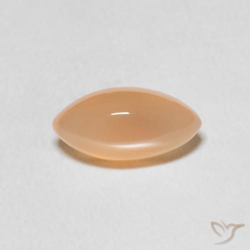 1.25ct Natural Medium Orange Moonstone, Marquise, Translucent