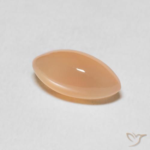 1.25 ct Orange Moonstone Stone, Natural Moonstone in Marquise Cabochon Shape for Sale