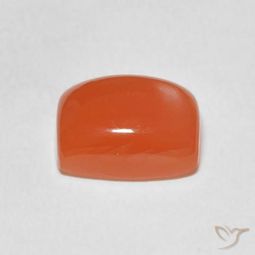 Moonstone Gemstone in 9 x 7 mm (calibrated) Size for Sale, Moonstone Stone in Medium Orange Color