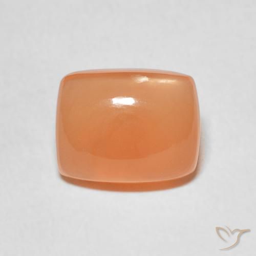 2.44ct Natural Warm Apricot Orange Moonstone, Cushion, Translucent