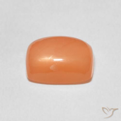 Moonstone Gemstone in 9 x 7 mm (calibrated) Size for Sale, Moonstone Stone in Warm Apricot Orange Color