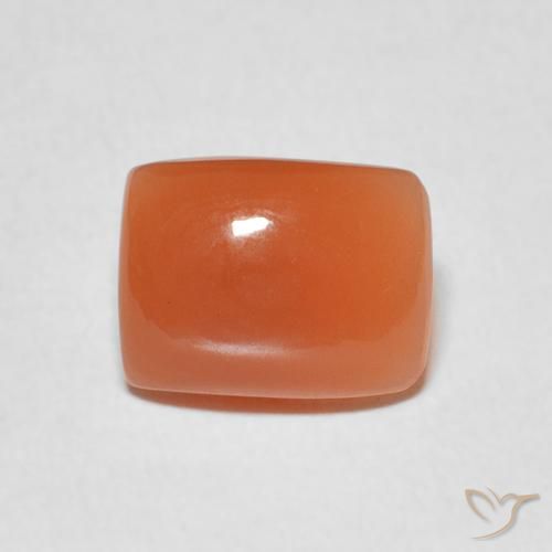 2.05ct Natural Intense Orange Moonstone, Cushion, Translucent