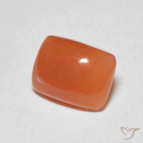 2.05 ct Orange Moonstone Stone, Natural Moonstone in Cushion Cabochon Shape for Sale
