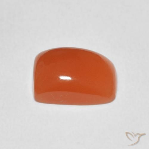 Moonstone Gemstone in 9 x 7 mm (calibrated) Size for Sale, Moonstone Stone in Intense Orange Color