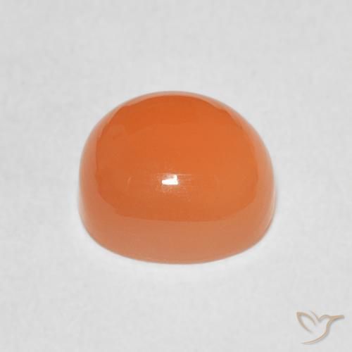 Moonstone Gemstone in 8 x 8 mm (calibrated) Size for Sale, Moonstone Stone in Warm Apricot Orange Color