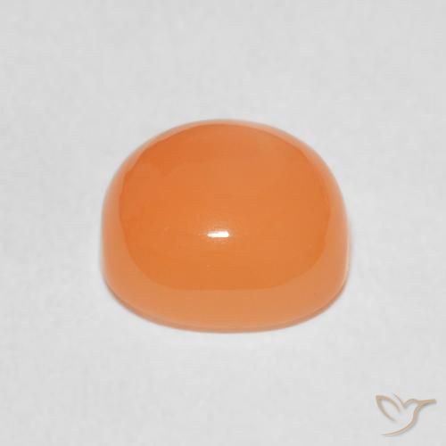Moonstone Gemstone in 8 x 8 mm (calibrated) Size for Sale, Moonstone Stone in Warm Apricot Orange Color