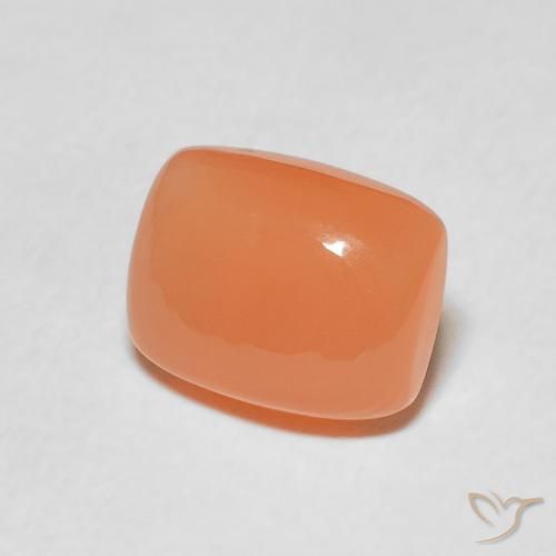 2.12 ct Orange Moonstone Stone, Natural Moonstone in Cushion Cabochon Shape for Sale