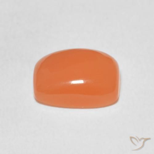 Moonstone Gemstone in 9 x 7 mm (calibrated) Size for Sale, Moonstone Stone in Light Reddish Orange Color