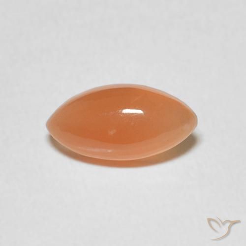1.12ct Natural Light Reddish Orange Moonstone, Marquise, Translucent