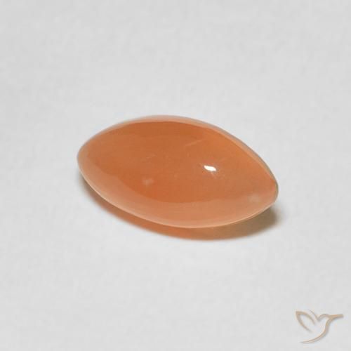 1.12 ct Orange Moonstone Stone, Natural Moonstone in Marquise Cabochon Shape for Sale