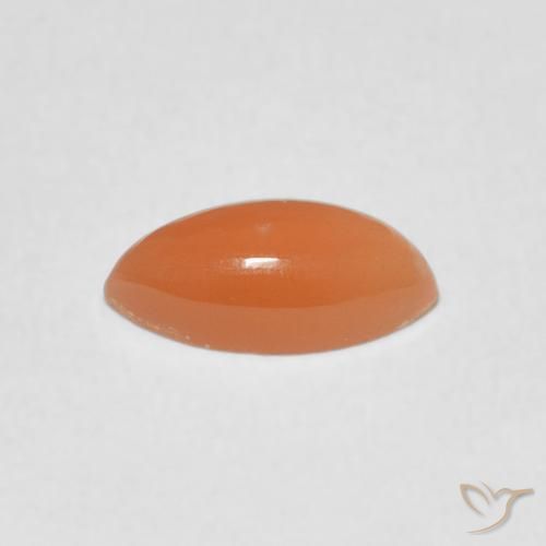 Moonstone Gemstone in 10 x 5 mm (calibrated) Size for Sale, Moonstone Stone in Light Reddish Orange Color