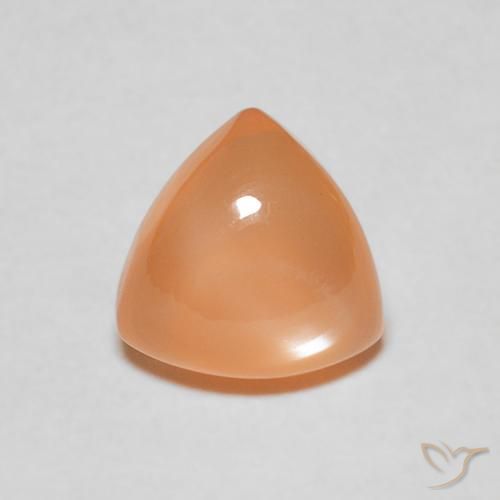 1.86ct Natural Medium Light-Orange Moonstone, Trillion, Translucent