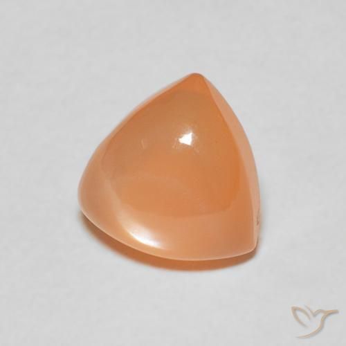 1.86 ct Orange Moonstone Stone, Natural Moonstone in Trillion Cabochon Shape for Sale