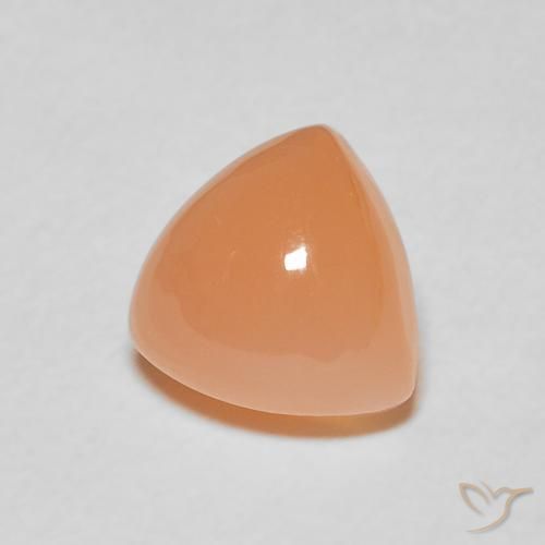 2.21 ct Orange Moonstone Stone, Natural Moonstone in Trillion Cabochon Shape for Sale