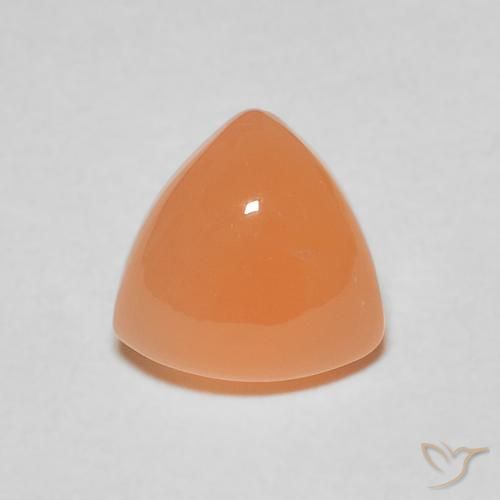 1.76ct Natural Medium Orange Moonstone, Trillion, Translucent