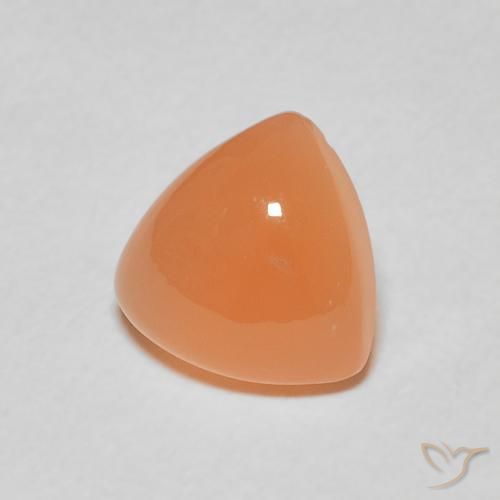1.76 ct Orange Moonstone Stone, Natural Moonstone in Trillion Cabochon Shape for Sale