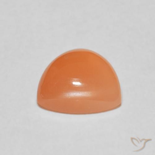 Moonstone Gemstone in 8 x 8 mm (calibrated) Size for Sale, Moonstone Stone in Medium Orange Color
