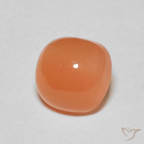 2.52 ct Orange Moonstone Stone, Natural Moonstone in Cushion Cabochon Shape for Sale