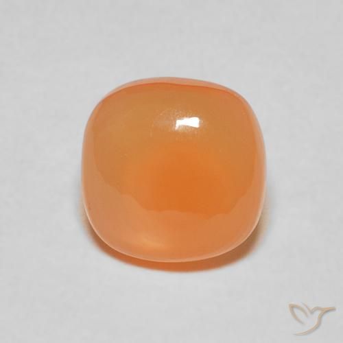 2.07ct Natural Warm Apricot Orange Moonstone, Cushion, Translucent