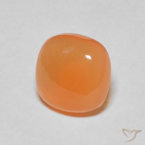 2.07 ct Orange Moonstone Stone, Natural Moonstone in Cushion Cabochon Shape for Sale