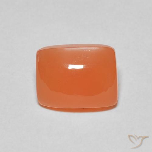 2.40ct Natural Deep Orange Moonstone, Cushion, Translucent