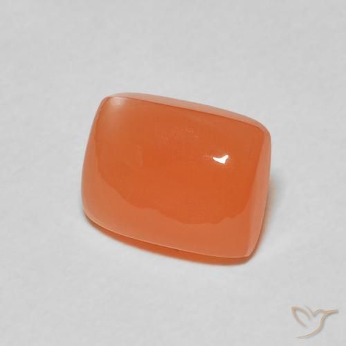 2.40 ct Orange Moonstone Stone, Natural Moonstone in Cushion Cabochon Shape for Sale