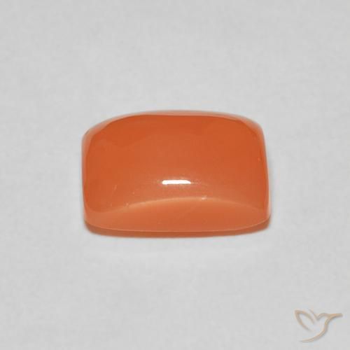 Moonstone Gemstone in 9 x 7 mm (calibrated) Size for Sale, Moonstone Stone in Deep Orange Color