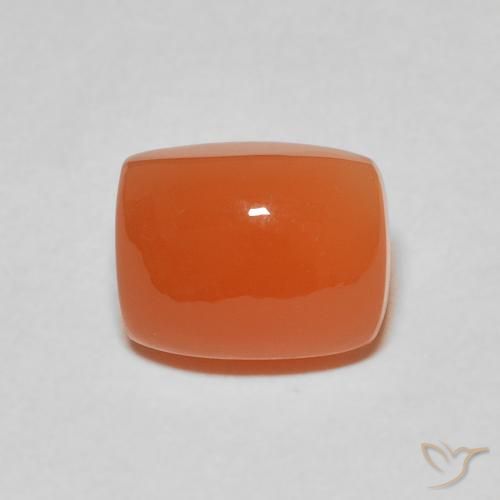 2.78ct Natural Intense Orange Moonstone, Cushion, Translucent