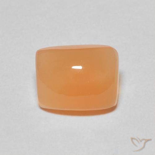 2.53ct Natural Apricot Orange Moonstone, Cushion, Translucent