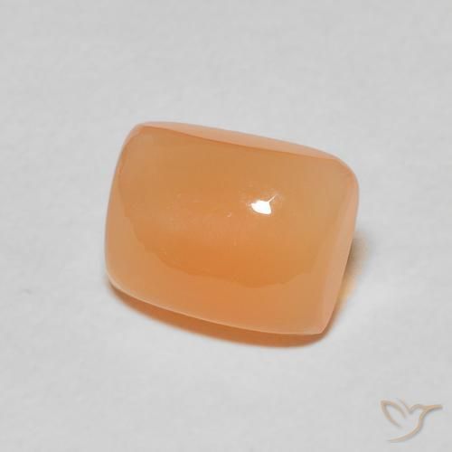 2.53 ct Orange Moonstone Stone, Natural Moonstone in Cushion Cabochon Shape for Sale