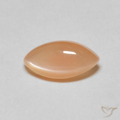 1.21ct Natural Medium Light-Orange Moonstone, Marquise, Translucent