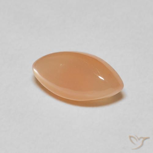 1.21 ct Orange Moonstone Stone, Natural Moonstone in Marquise Cabochon Shape for Sale