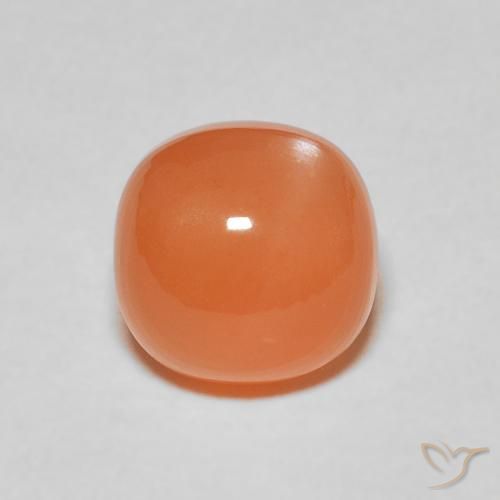 2.37ct Natural Reddish Orange Moonstone, Cushion, Translucent