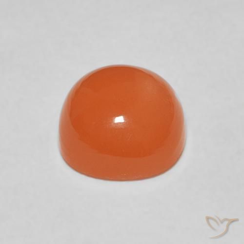 Moonstone Gemstone in 8 x 8 mm (calibrated) Size for Sale, Moonstone Stone in Reddish Orange Color