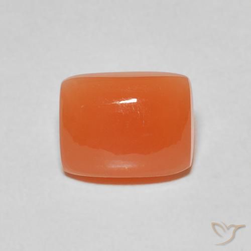 2.18ct Natural Reddish Orange Moonstone, Cushion, Translucent