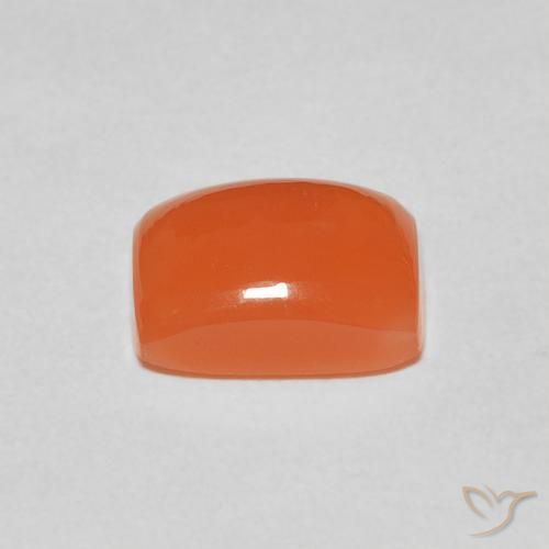 Moonstone Gemstone in 9 x 7 mm (calibrated) Size for Sale, Moonstone Stone in Reddish Orange Color