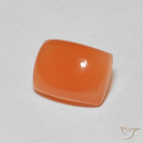 2.44 ct Orange Moonstone Stone, Natural Moonstone in Cushion Cabochon Shape for Sale